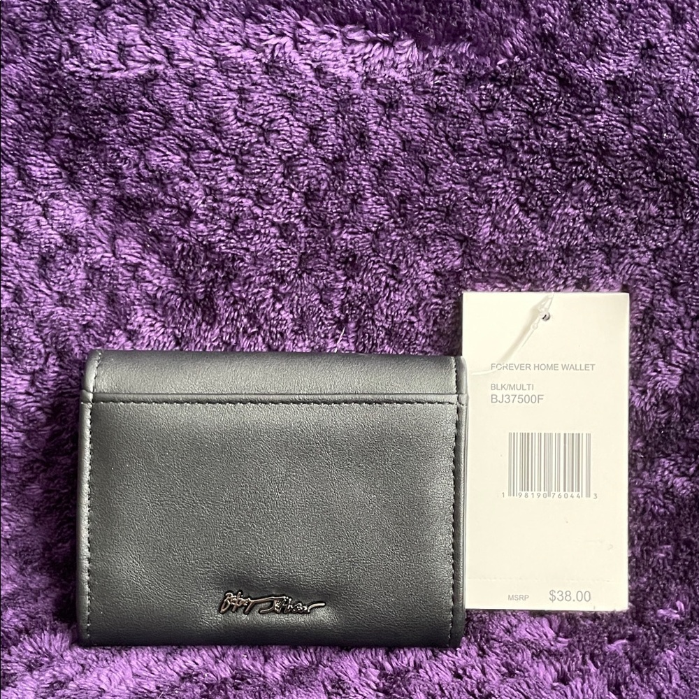 Betsy Johnson Black Multi colored Wallet NWT